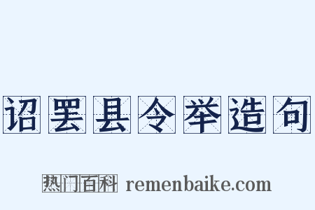 诏罢县令举造句是什么意思的图片